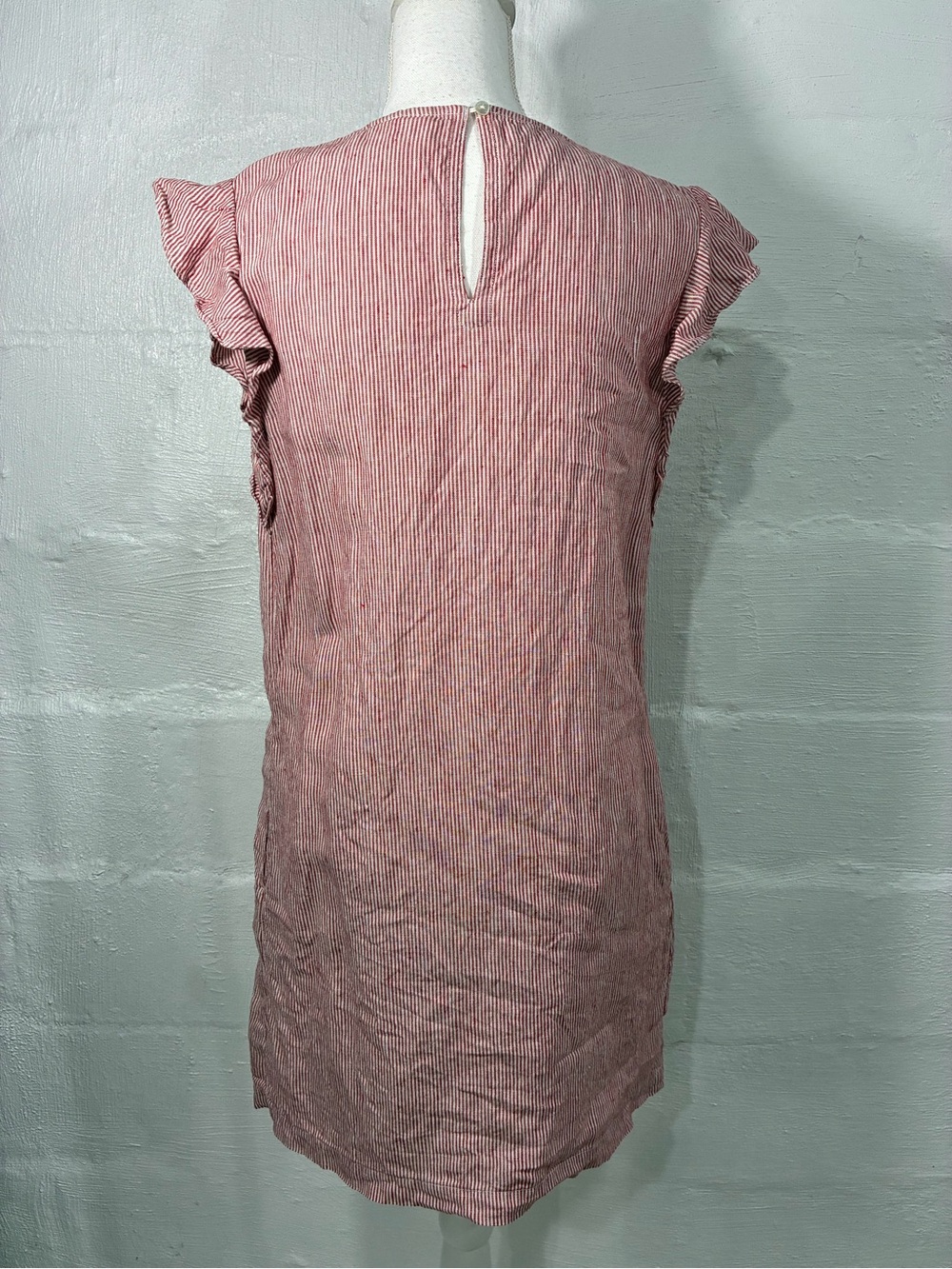 CYNTHIA ROWLEY LINEN STRIPPED DRESS - Picture 13 of 16
